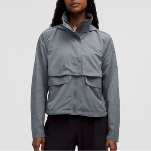 Lululemon Always Effortless Jacket Grey Oasis size 8